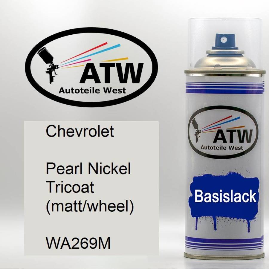 Chevrolet, Pearl Nickel Tricoat (matt/wheel), WA269M: 400ml Sprühdose, von ATW Autoteile West.